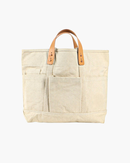 Multi Pocket Durable Cotton Canvas Utility Construction Tote Bag
