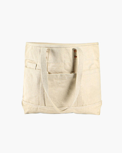Multi Pocket Durable Cotton Canvas Utility Construction Tote Bag