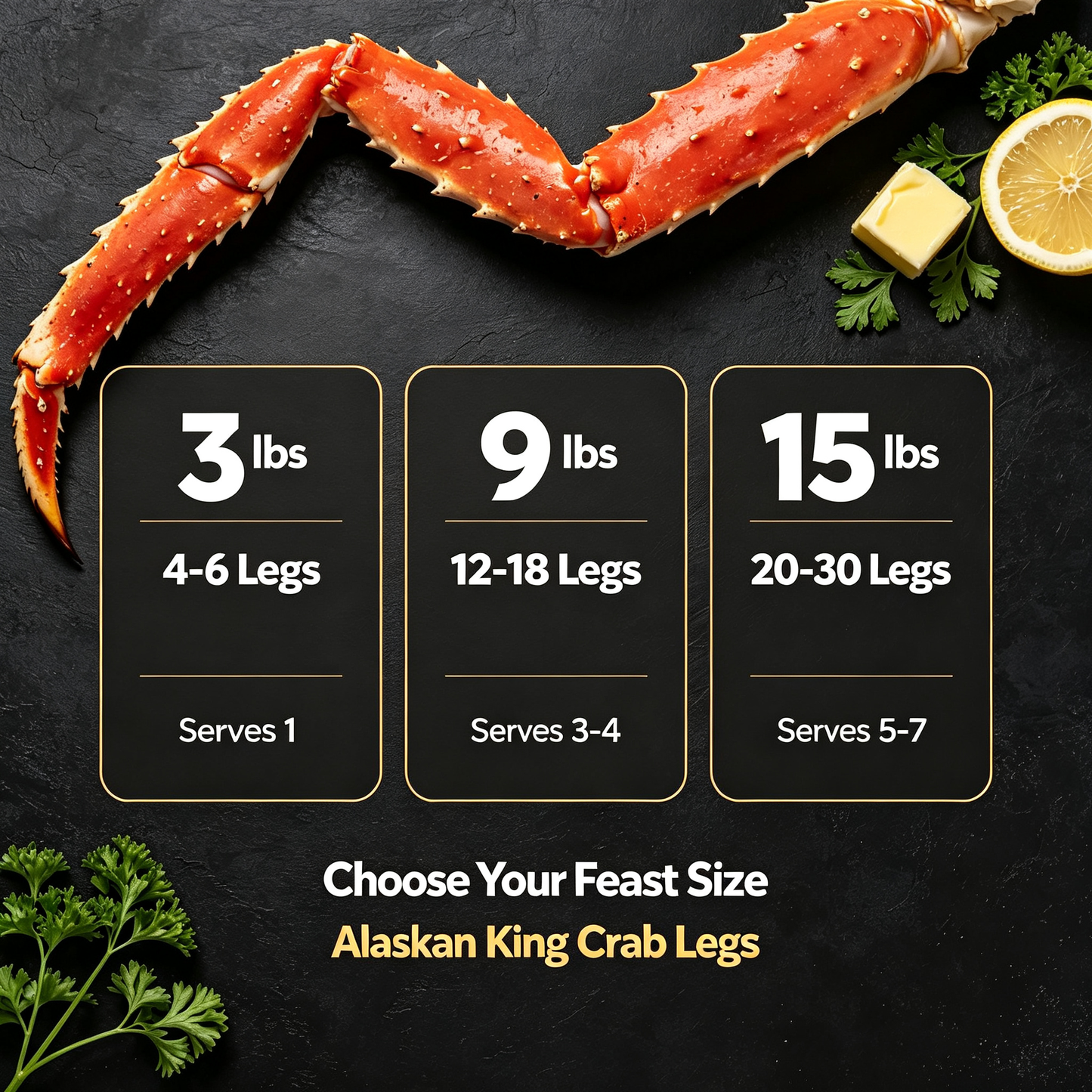 Premium Wild-Caught Alaskan King Crab Legs
