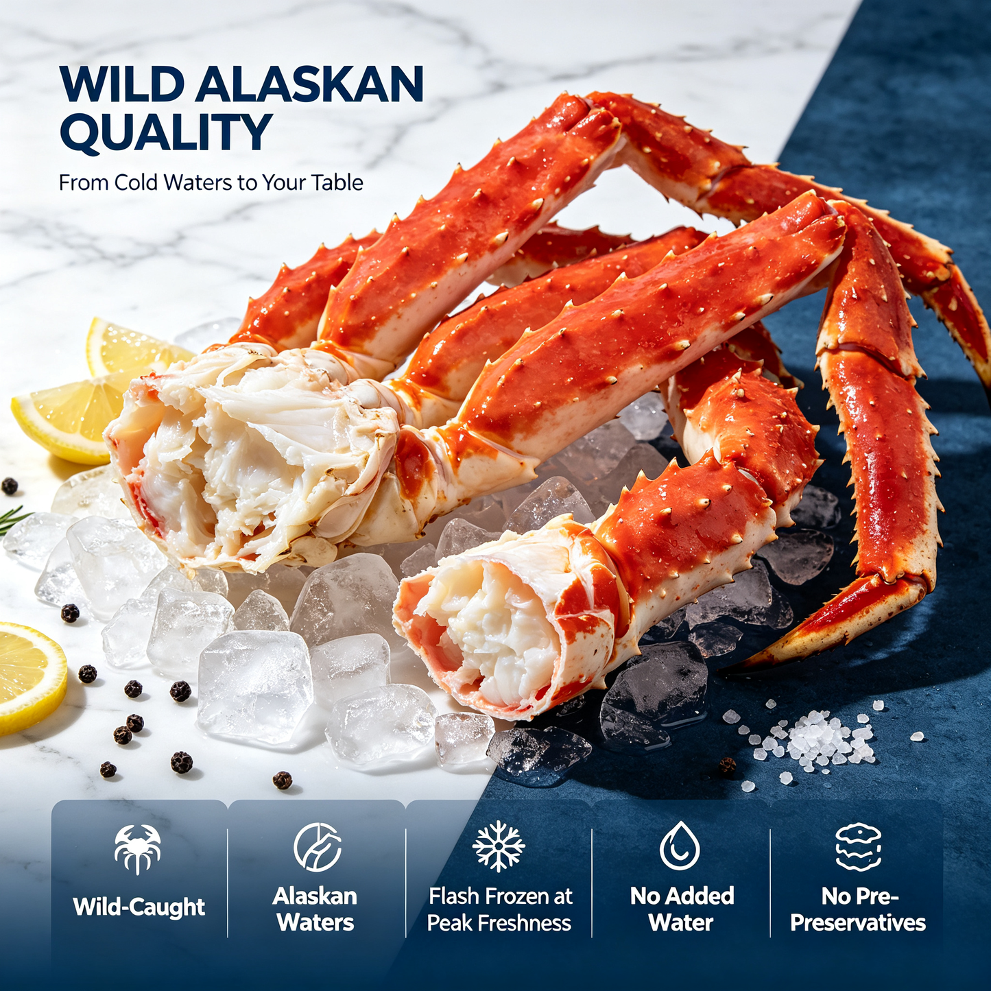 Premium Wild-Caught Alaskan King Crab Legs