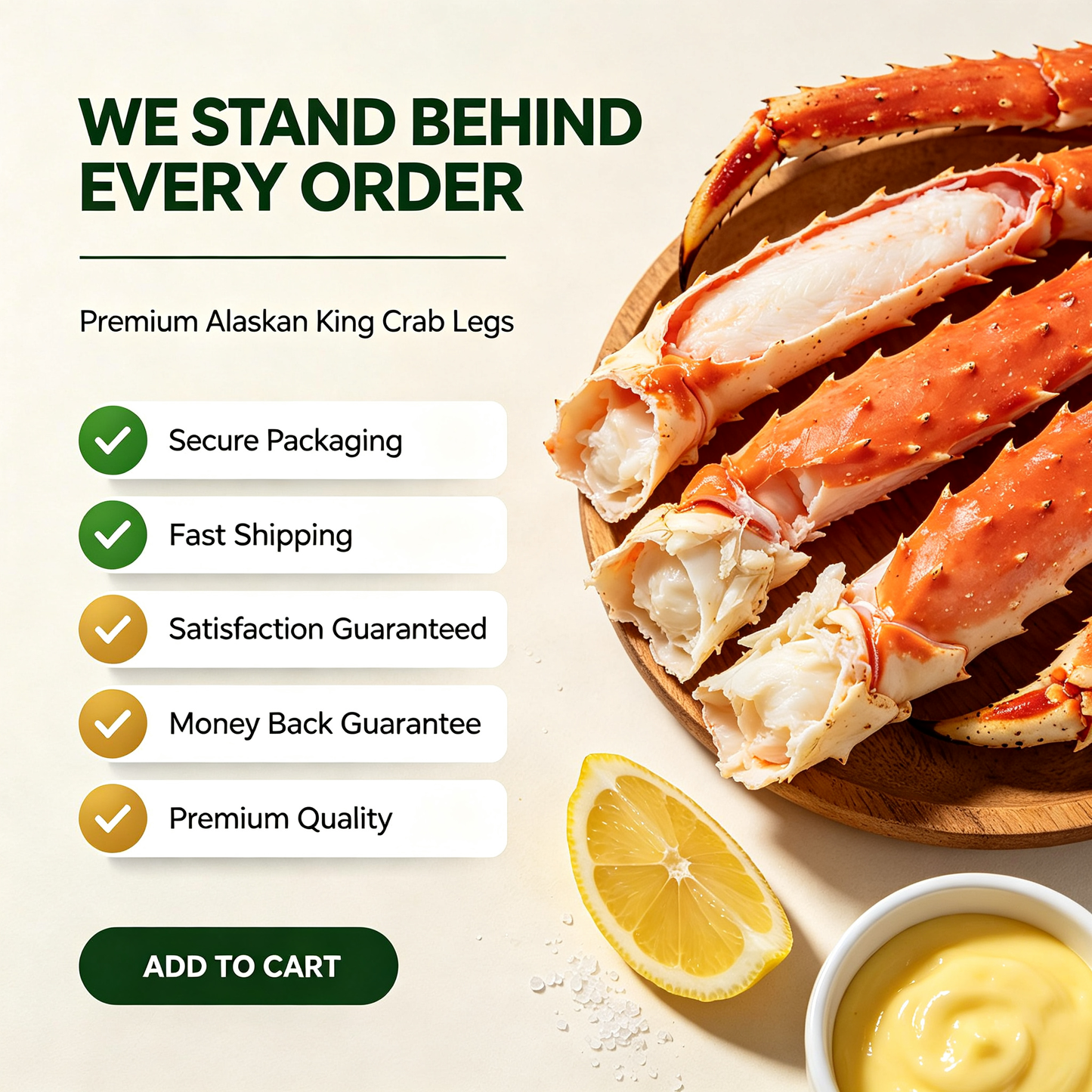 Premium Wild-Caught Alaskan King Crab Legs