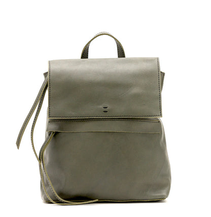 Handcrafted Sustainable Leather Flap 13 Inch Laptop Backpack