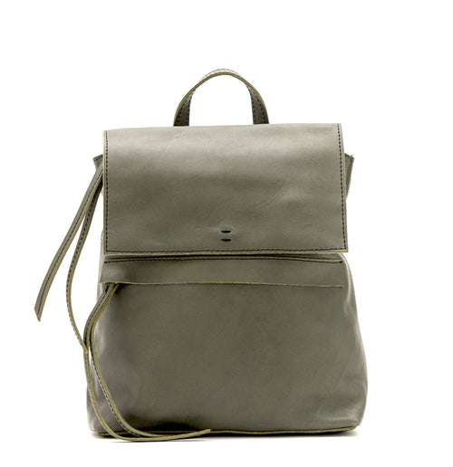 Handcrafted Sustainable Leather Flap 13 Inch Laptop Backpack