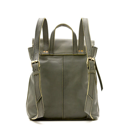 Handcrafted Sustainable Leather Flap 13 Inch Laptop Backpack