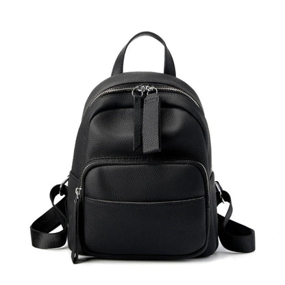 Genuine Cow Leather Mini Soft Structured Daily Backpack