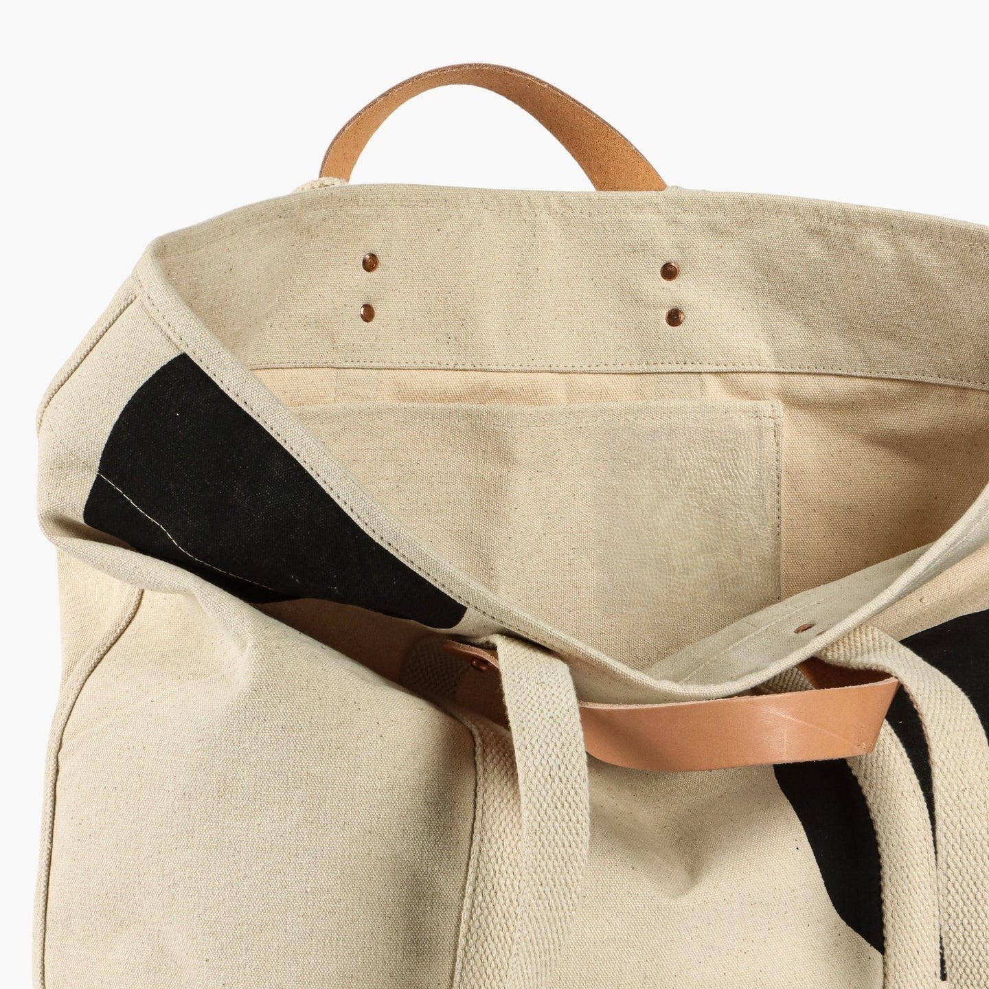 Hand Silkscreen Dot Print Oversized Cotton Canvas Shopping Tote Bag