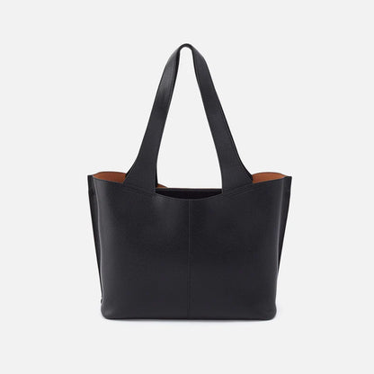 Everyday Pebbled Leather Zip Top Laptop Shopping Tote Bag