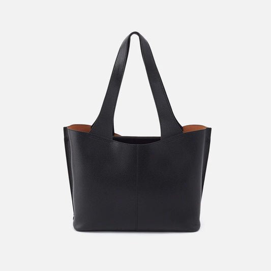 Everyday Pebbled Leather Zip Top Laptop Shopping Tote Bag