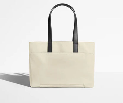 Canvas Travel Laptop Shopping Tote Bag With Luggage Sleeve
