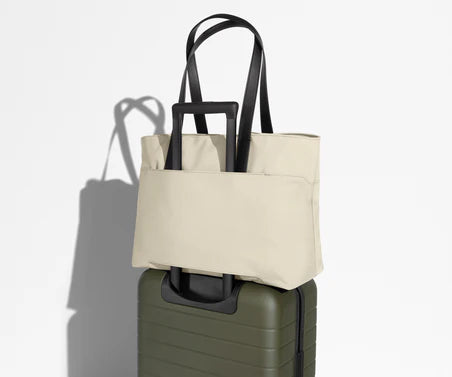 Canvas Travel Laptop Shopping Tote Bag With Luggage Sleeve