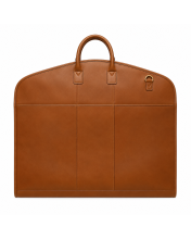 Premium Genuine Leather Travel Garment Bag With Multi Storage Pockets