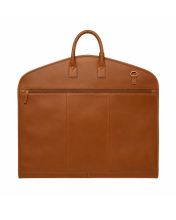 Premium Genuine Leather Travel Garment Bag With Multi Storage Pockets