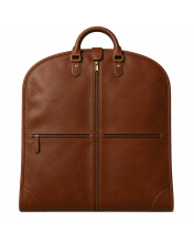 Premium Leather Wrinkle Resistant Travel Garment Bag With Multi Pockets