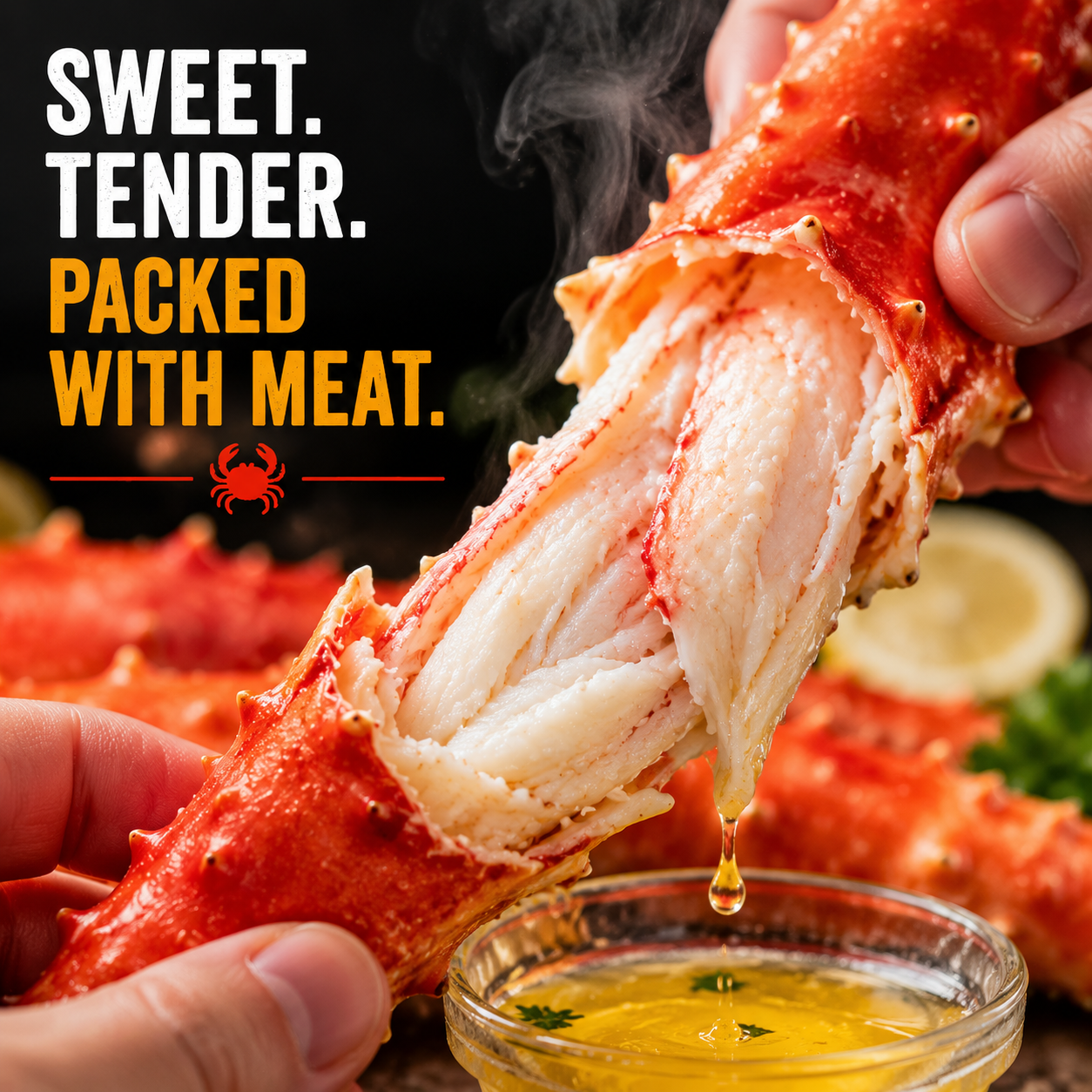 Premium Wild-Caught Alaskan King Crab Legs – Jumbo Size, Flash Frozen for Freshness
